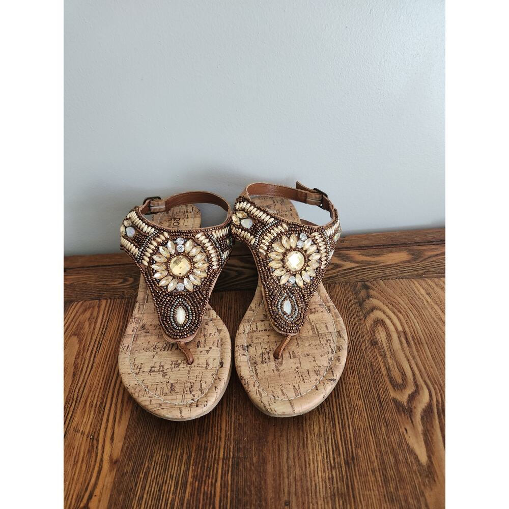 Dolce by Mojo Moxie Women's Embellished Details Sandals sz 10